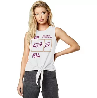 Koszulki sportowe męskie - podkoszulka FOX - Fox Squared Tie Tank White (008) rozmiar: XS - grafika 1