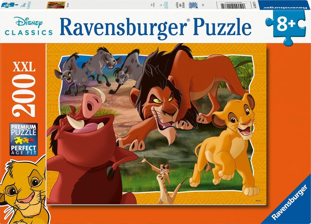 RAVENSBURGER Puzzle XXL Disney Król Lew 200 Elementów Dla Dzieci 8+