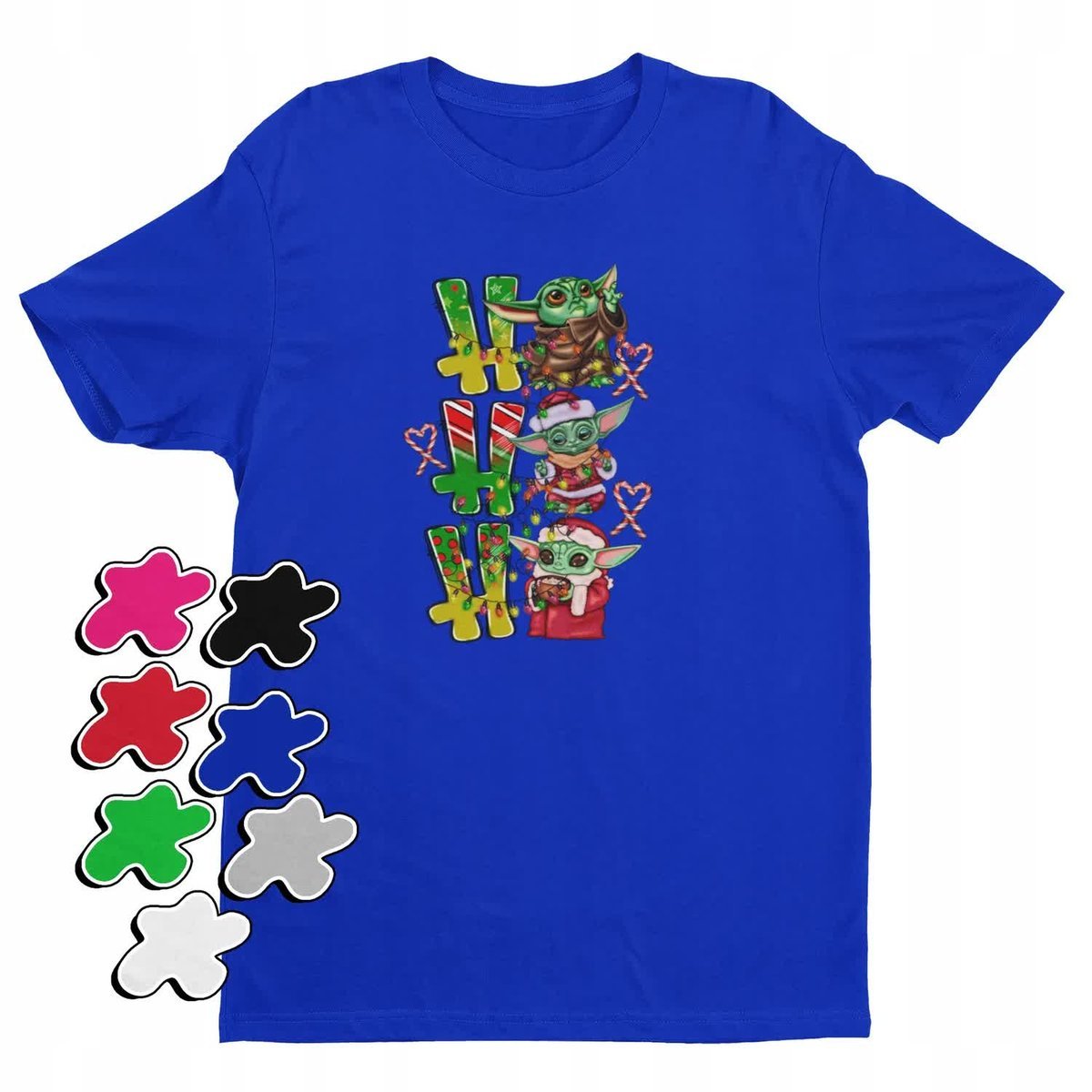 Koszulka T-Shirt Dziecięca Z Nadrukiem Grinch Święta Prezent -L 146-152