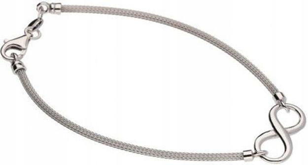 Srebrna bransoletka 925 z nieskończonością 4,26g z zawieszkami dla niej