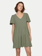 Sukienki - Vila Sukienka letnia Libre 14095564 Khaki Regular Fit - miniaturka - grafika 1