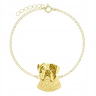 Bransoletki - Bransoletka Złota Bulldog Amerykański 925 Prezent Łańcuszek GRAWER GRATIS - miniaturka - grafika 1