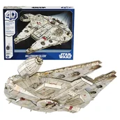 Figurki dla dzieci - Star Wars Statek Millennium Falcon Sokół Millennium Figurka 4D Build Puzzle 3D Model Przestrzenny Figurka 223 El. - miniaturka - grafika 1