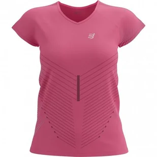 COMPRESSPORT Koszulka biegowa damska PERFORMANCE SS T-SHIRT hot pink/aqua - Koszulki sportowe damskie - miniaturka - grafika 4