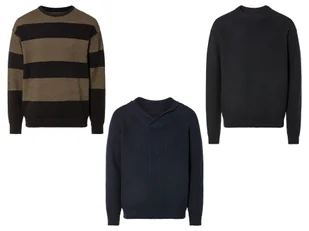LIVERGY® Sweter dzianinowy męski z bawełny - Swetry męskie - miniaturka - grafika 1