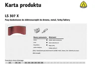 Materiały ścierne - Klingspor PAS BEZKOŃCOWY 75x457mm gr. 36 LS 307 X 268641 - miniaturka - grafika 1