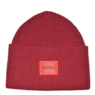 Czapka zimowa wełniana Hugo Boss Beanie Czerwona - 50496011-604 - Czapki męskie - miniaturka - grafika 1