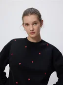 Bluzy damskie - Reserved - Bluza z drobnym haftem - wielobarwny - miniaturka - grafika 1