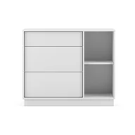 Komody - Komoda SOLIS kolor biały styl minimalistyczny hakano - CHESTOFDRAWERS/VIV/SOLIS/WHITE/100X76,8 - miniaturka - grafika 1