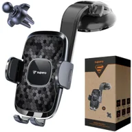 Uchwyty samochodowe do telefonów - Uchwyt samochodowy Supero do telefonu na kokpit i kratkę, czarny - miniaturka - grafika 1