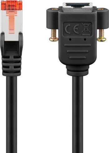 Goobay CAT 6 kabel przedłużającyS/FTP PiMF, czarny - Długość kabla 3 m