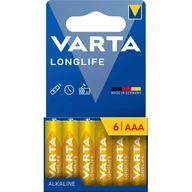 Baterie i akcesoria - Baterie AAA LR3 VARTA Longlife (6 szt.) - miniaturka - grafika 1