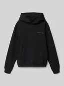 Swetry dla chłopców - Bluza z kapturem o kroju relaxed fit z nadrukiem z logo - miniaturka - grafika 1