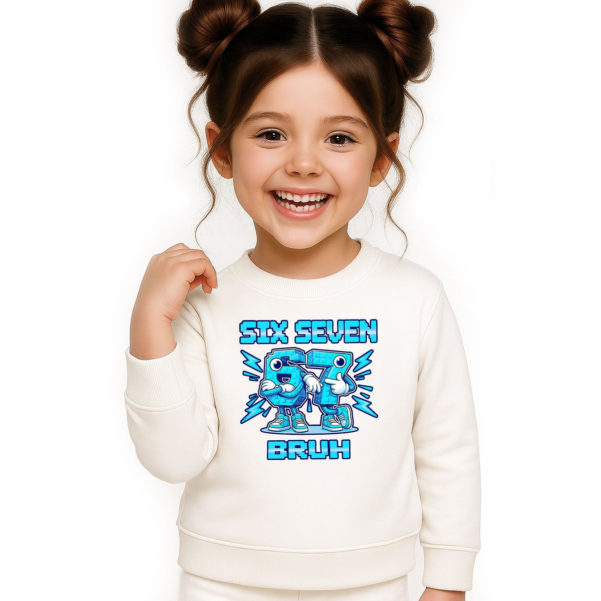 BLUZA DZIECIĘCA 67 SIX SEVEN VIRAL BRUH 134-140 DLA CHŁOPCA DZIEWCZYNKI