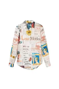 Desigual Damska koszulka, biały, M - Koszulki i topy damskie - miniaturka - grafika 1