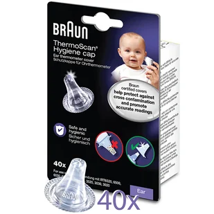 Braun LF40, kapturki do termometru, 40 sztuk - Akcesoria medyczne - miniaturka - grafika 1
