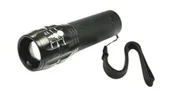 Latarki - Aluminiowa latarka 3W z zoomem, idealna na kemping i zajęcia na świeżym powietrzu. Lekka i wytrzymała, regulowana ostrość skutecznie oświetla każdy zakątek. Idealna do przenoszenia. - miniaturka - grafika 1