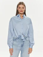 Koszule damskie - Guess Koszula W4RH59 WE2Q0 Niebieski Slim Fit - miniaturka - grafika 1