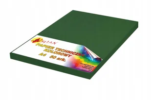 Papier techniczny A4 300g zielony ciemny v2 50 arkuszy - Szkolne artykuły papiernicze - miniaturka - grafika 1