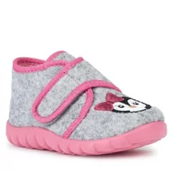 Buty dla dziewczynek - Kapcie Geox B Zyzie Girl B2606B 0NY11 C1296 Lt Grey/Pink - miniaturka - grafika 1