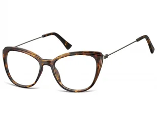 Sunoptic Okulary oprawki zerówki korekcyjne Kocie Oczy AC8D szylkret - Okulary korekcyjne, oprawki, szkła - miniaturka - grafika 1