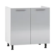 Szafki kuchenne - Szafka Pod Zlewozmywak 2 Drzwi DK-80/82 Biały / Jasny Popiel Połysk Vento Halmar Jasny Popiel, Biały - miniaturka - grafika 1