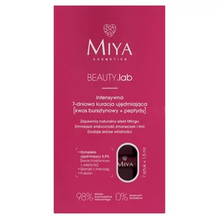 Miya BEAUTY.lab intensywna 7-dniowa kuracja ujędrniająca [kwas bursztynowy + peptydy] 7x1.5ml - Kremy do twarzy - miniaturka - grafika 1