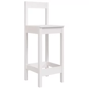 Lumarko Stołki barowe, 2 szt., białe, 40x41,5x112 cm, drewno sosnowe - Taborety i hokery - miniaturka - grafika 4