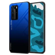 Etui i futerały do telefonów - Pokrowiec Do Huawei P40 PRO / P40 PRO+ Etui w NIEBIESKO - CZARNY TPU Obudowa Case Cover Plecki Ochronny Cadorabo - miniaturka - grafika 1