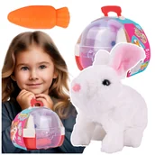 Maskotki i pluszaki - Interaktywny Pluszowy Króliczek z Klatką i Marchewką Z926B - miniaturka - grafika 1