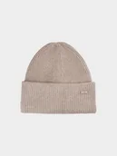 Czapki damskie - 4F Czapka zimowa damska - brązowa S - miniaturka - grafika 1