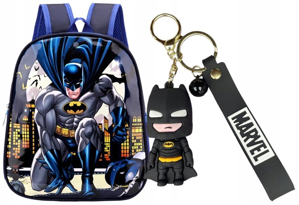 plecak przedszkolny dla chłopca dzieci do szkoły BATMAN chłopięcy + BRELOK