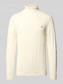 Swetry męskie - Sweter z dzianiny z prążkowanymi wykończeniami - miniaturka - grafika 1