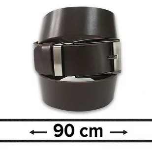 Pasek do Spodni, Brązowy 90 cm, Skórzany, Elegancki, Męski, Możliwość Skrócenia -ZET - Zet - Paski - miniaturka - grafika 1