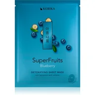 Maseczki do twarzy - KORIKA SuperFruits Blueberry - Detoxifying Sheet Mask detoksująca maska płócienna Blueberry 25 g - miniaturka - grafika 1