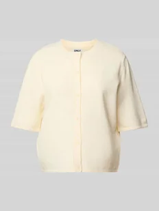 Kurtka z dzianiny o kroju regular fit z rękawem o dł. 1/2 model ‘TILDA’ - Swetry damskie - miniaturka - grafika 1