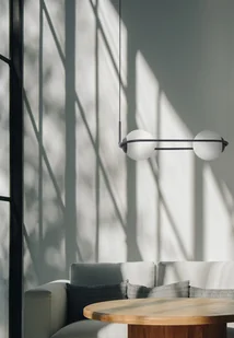 Lampa wisząca w kolorze czarno-białym, nad stół K-5102 z serii PARVA (｡◕‿◕｡) - Lampy sufitowe - miniaturka - grafika 4
