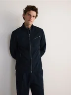 Kurtki męskie - Reserved - Kurtka biker ze stójką - granatowy - miniaturka - grafika 1