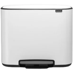 Brabantia Kosz Bo Pedal Bin 2 komory 11+23L Biały BRA0218 - Kosze na śmieci - miniaturka - grafika 1