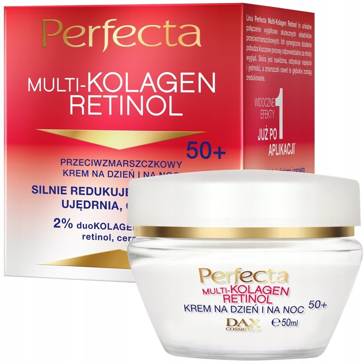 Perfecta PERFECTA_Multikolagen Retinol krem nawilżający na dzień i na noc 50+ 50ml