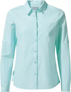 Koszule damskie - Craghoppers Kiwi Bluzka z długim rękawem Kobiety, niebieski UK 8 | XS 2019 Koszule Button Down z długim rękawem CWS462-6FA-34 - grafika 1