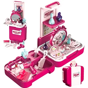Kuferek Salon Piękności Toaletka Dla Dziewczynki - Zabawy w naśladowanie dorosłych - miniaturka - grafika 1