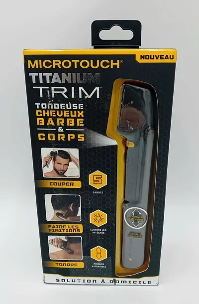 MICROTOUCH - Bezprzewodowa maszynka do strzyżenia włosów i ciała 5 końcówek