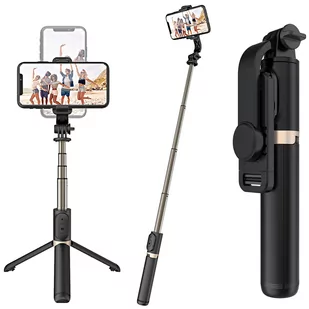 SELFIE STICK STATYW DO TELEFONU TRIPOD Z PILOTEM KIJEK STATYW BLUETOOTH BT - Selfie stick - miniaturka - grafika 1