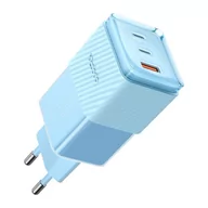 Ładowarki do telefonów - Ładowarka sieciowa GaN 67W Mcdodo CH-1503 2x USB-C, USB-A (niebieska) - miniaturka - grafika 1