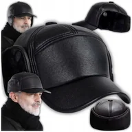 Czapki damskie - Zimowa Czapka Z Daszkiem Chowane Nauszniki Ciepła Dla Starszej Osoby Zimę - miniaturka - grafika 1