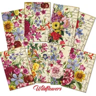 Scrapbooking - Papiery do Scrapbookingu - Bileciki Prezentowe – Karneciki Zestaw M155 polne kwiaty 24 szt - miniaturka - grafika 1
