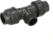 Łączniki, trójniki, kształtki - Trójnik zaciskowy PP 90st. 40x6/4"x40 GZ gwint zewnętrzny PN16, do rur PE, kolor czarny - miniaturka - grafika 1