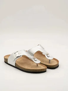 Bellucci Japonki w kolorze srebrnym - Klapki i japonki damskie - miniaturka - grafika 1