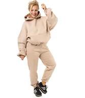 Spodnie sportowe damskie - Ciepły gruby komplet dresowy bluza + spodnie STELLA - miniaturka - grafika 1